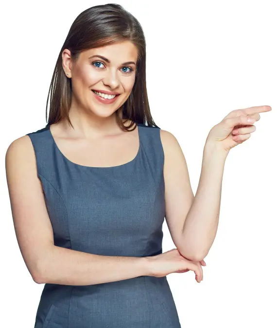 A woman inviting you to contact Dungeness Music Academy